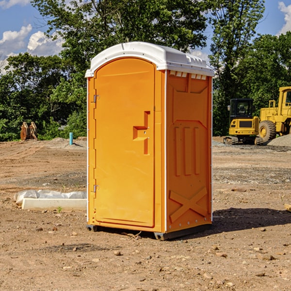 how often are the porta potties cleaned and serviced during a rental period in Burnet County